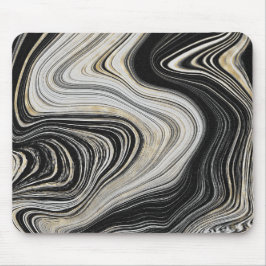 Schwarz-Gold-Agate-Design Mousepad