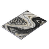 Schwarz-Gold-Agate-Design Notizblock (Linke Seite)