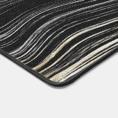 Schwarz-Gold-Agate-Design Schreibtischunterlage (Ecke)