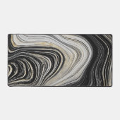 Schwarz-Gold-Agate-Design Schreibtischunterlage (Vorderseite)
