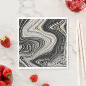 Schwarz-Gold-Agate-Design Serviette (Beispiel)