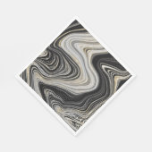 Schwarz-Gold-Agate-Design Serviette (Ecke)