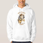 Schwarz-Gold-Aquarell Neue Jahre Crew Hoodie (Vorderseite)