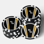 Schwarz-Gold Art Deco Design Mit Monogramm Pokerchips (Stapel)