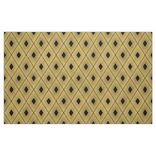 Schwarz-Gold-Art-Déco-Stil Stoff