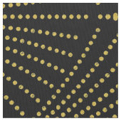 Schwarz & Gold Art-Deko Geometrisches Muster Stoff (Nahaufnahme)