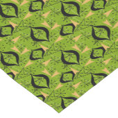 Schwarz-Gold-Atommuster auf Grün | 50 Kurzer Tischläufer (Ecke)
