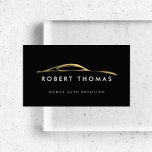 Schwarz-Gold-Auto-Details, Auto-Reparatur-Logo Visitenkarte<br><div class="desc">Eine fließende Abbildung eines Imitats mit goldenem Sportscar-Set auf schwarzem Hintergrund wird zur perfekten Identität für jedes Auto-Geschäft. Ideal für Auto-Details, Auto-Reparatur, Autohäuser, Autoliebhaber und vieles mehr. Dieses Design ist Teil einer Reihe von aufeinander abgestimmten Bürobedarf. In unserem Shop können Sie passende Flyer, Rackkarten und vieles mehr kaufen: zazzle.com/1201am. Für...</div>