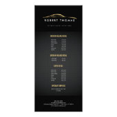 Schwarz-Gold-Auto-Details, Auto-Reparatur Werbekarte (Vorne)