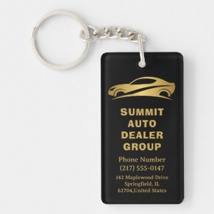 Schwarz & Gold Auto-Reparatur Auto-Händler Promoti Schlüsselanhänger