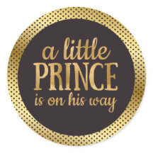 Schwarz-Gold-Babyaufkleber