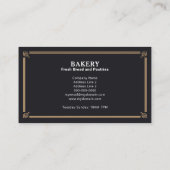 Schwarz-Gold-Bäckerei Visitenkarte (Rückseite)