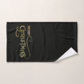 Schwarz-Gold-Badehandtuch-Set Badhandtuch Set (Handtuch)