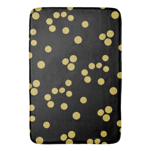 Schwarz-Gold-Badematte Badematte (Vorderseite Vertikal)