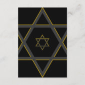 Schwarz-Gold-Bar Mitzvah-Empfang-Einsteckkarte Begleitkarte (Rückseite)