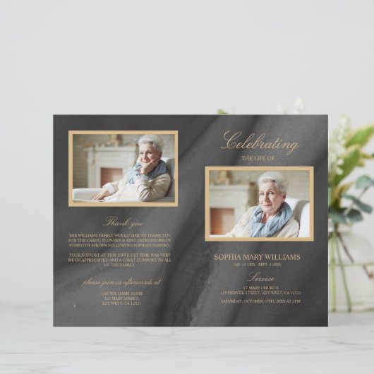 Schwarz-Gold-Beerdigung | Dienstplan (Stehend Vorderseite)