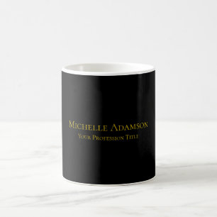 Schwarz/Gold Beruflich Schlicht Kaffeetasse