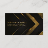 Schwarz/Gold-Berufliche Visitenkarte (Vorderseite)