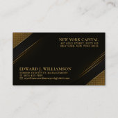 Schwarz/Gold-Berufliche Visitenkarte (Rückseite)