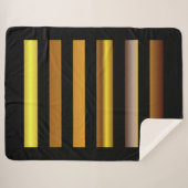 Schwarz-Gold-Blanket (60" x 80") Sherpadecke (Vorderseite (Horizontal))
