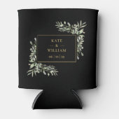 Schwarz-Gold-Blattwerk Dosenkühler (Vorderseite)