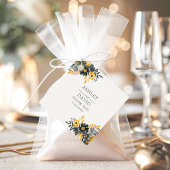 Schwarz-Gold-Blume Geschenkanhänger