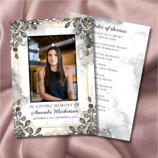 Schwarz-Gold-Blumen-Marmororden Programm