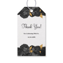 Schwarz-Gold-Blumenzettel