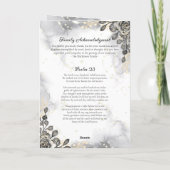 Schwarz-Gold-Blütenmarmor Lounge Gedächtnisbeerdig Programm (Rückseite)