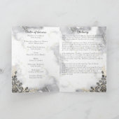 Schwarz-Gold-Blütenmarmor Lounge Gedächtnisbeerdig Programm (Innenseite)