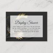 Schwarz-Gold-Brautparty-Anzeige Begleitkarte (Vorderseite)