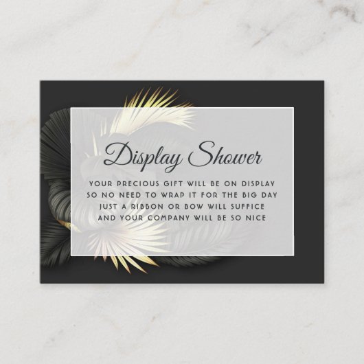 Schwarz-Gold-Brautparty-Anzeige Begleitkarte (Vorderseite)