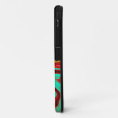 Schwarz, Gold, Burgund, Marmorkunst Case-Mate iPhone Hülle (Hinten/Links)