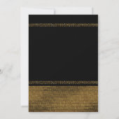 Schwarz-Gold-Chic-Party Einladungen (Rückseite)