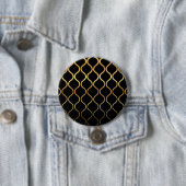 Schwarz, Gold, cool, trendig, abstraktes Retro-Des Button (Beispiel)