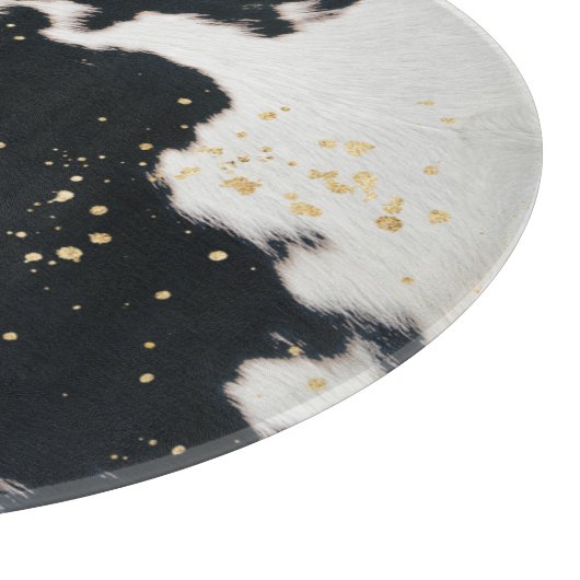 Schwarz-Gold-Cowhide Schneidebrett (Ecke)
