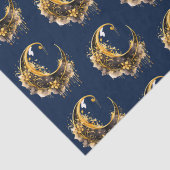 Schwarz-Gold Crescent Moon Pattern Halloween Seidenpapier (Detail)