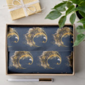 Schwarz-Gold Crescent Moon Pattern Halloween Seidenpapier (Geschenk)