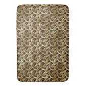 Schwarz-Gold-Damaskus-Muster Badematte (Vorderseite Vertikal)