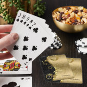 Schwarz-Gold-Damaskus Spielkarten (In Situ)