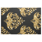 Schwarz-Gold-Damast-Muster Stoff (Fat Quarter (45,7 x 55,9 cm))