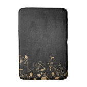 Schwarz-Gold-Dekorationsmuster Badematte (Vorderseite Vertikal)