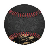 Schwarz-Gold-Dekorationsmuster Baseball (Vorderseite)