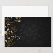 Schwarz-Gold-Dekorationsmuster Briefpapier (Vorne/Hinten)