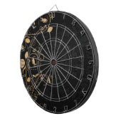 Schwarz-Gold-Dekorationsmuster Dartscheibe (Vorderseite rechts)