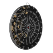 Schwarz-Gold-Dekorationsmuster Dartscheibe (Vorderseite Links)