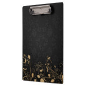 Schwarz-Gold-Dekorationsmuster Klemmbrett (Links)
