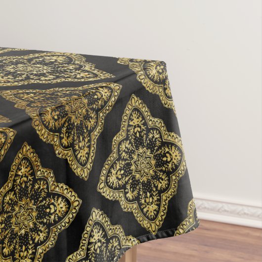 Schwarz-Gold-Dekorative Tischdecke (Beispiel)