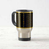 Schwarz Gold der softball-Trainer-Tasse alles Reisebecher (Vorderseite Links)