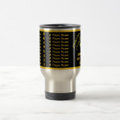 Schwarz Gold der softball-Trainer-Tasse alles Reisebecher (Mittel)